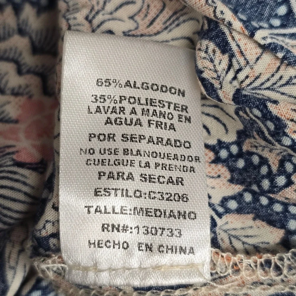 Umgee Women M Paisley High Low Top Crochet Lace Boho Festival Tie Front Coastal - Picture 7 of 11